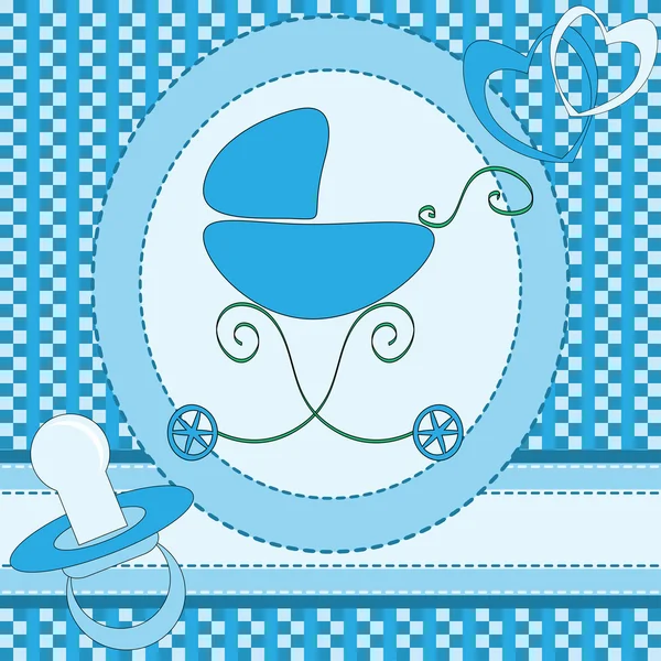 赤ちゃん男の子グリーティング カード — ストックベクタ