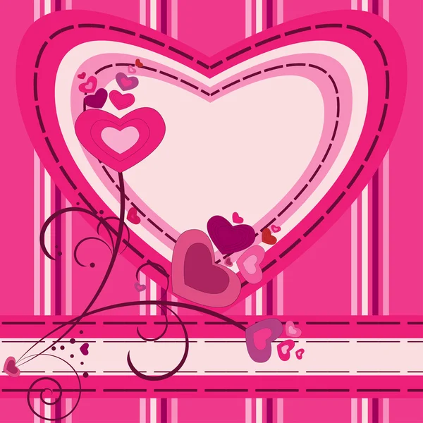Motifs de Saint-Valentin carte de voeux — Image vectorielle