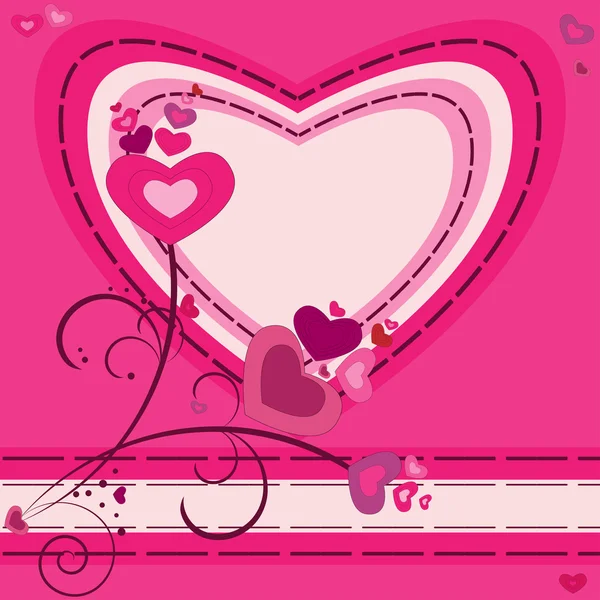 Motifs de Saint-Valentin carte de voeux — Image vectorielle