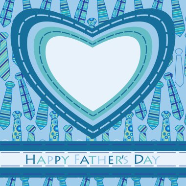 Fathers Day greeting card clipart