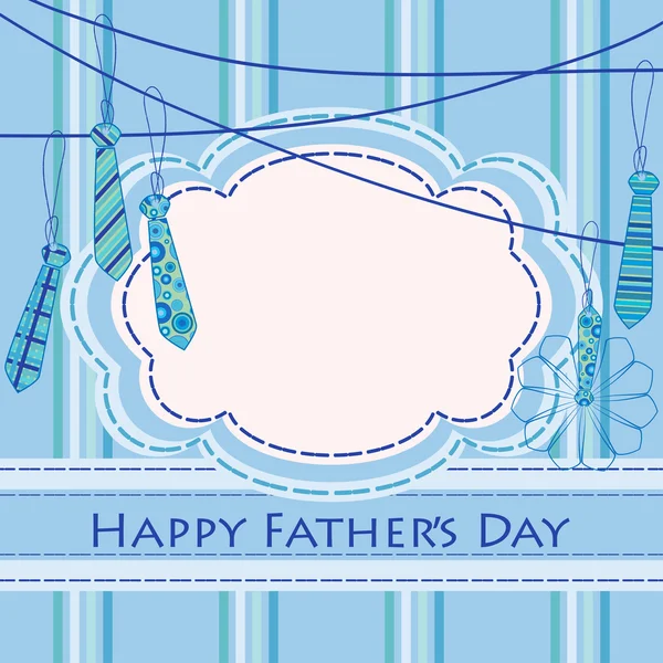 Fathers Day greeting card — Stock Vector