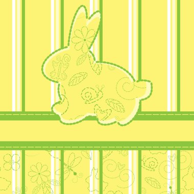 Paskalya Tavşanı Tebrik kartıyla