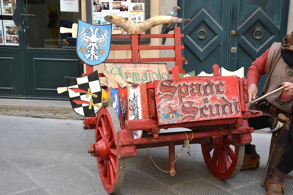 Chariot en bois médiéval — Photo