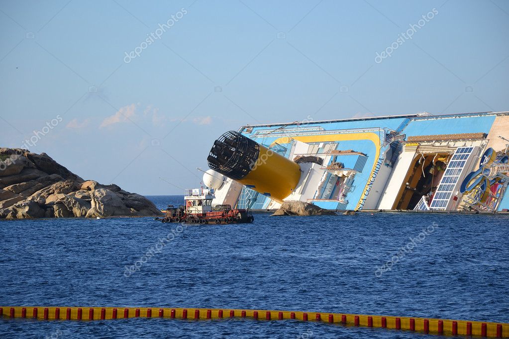 Costa Concordia Sinking Stock Editorial Photo