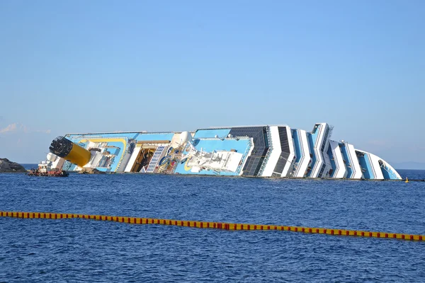 Costa Concordia afundando Imagem De Stock
