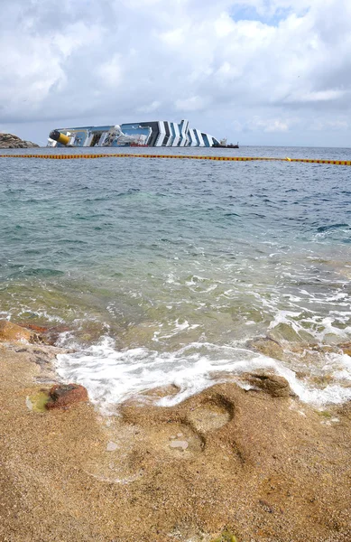 Costa Concordia hundiéndose — Foto de Stock