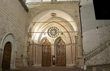 Portal lower basilica of St. Francis clipart