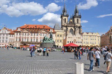 The Old Town Square in Prague clipart