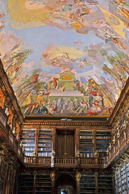 Strahov library in Prague clipart