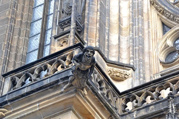 Facade of St Vitus cathedral in Prague — Stock Photo, Image