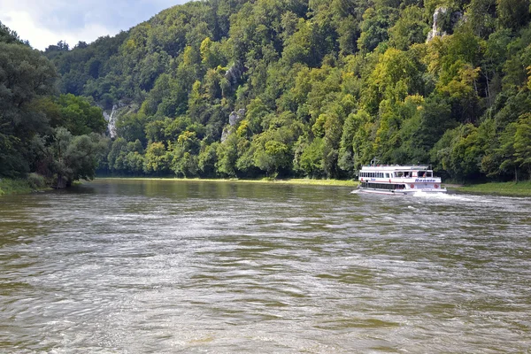 Cruise on Danube near Weltenburg — Stok fotoğraf