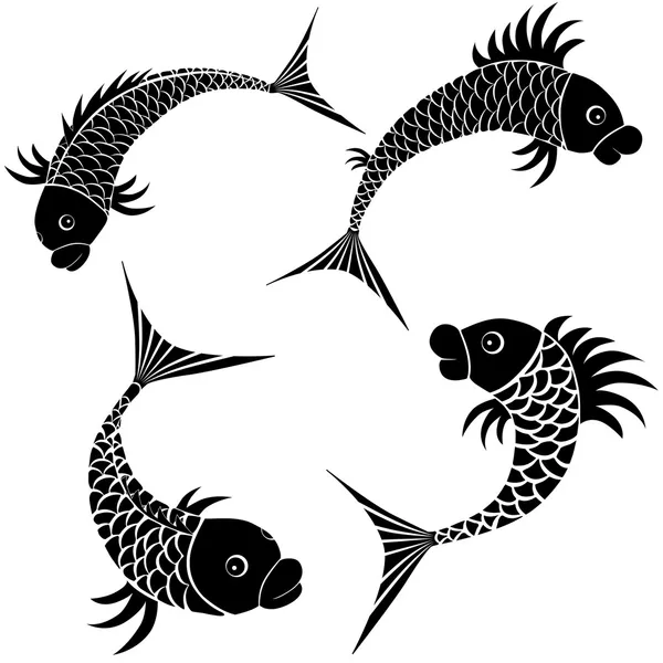 鱼草绘设计图标 — 图库矢量图片