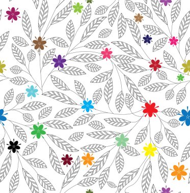 Abstract floral seamless background clipart