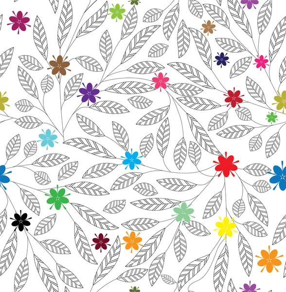 Fond floral abstrait sans couture — Image vectorielle