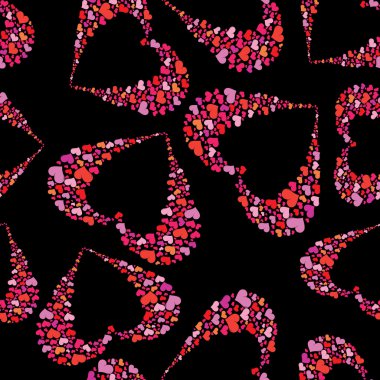 Abstract background with hearts. clipart