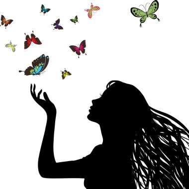 Woman silhouette clipart