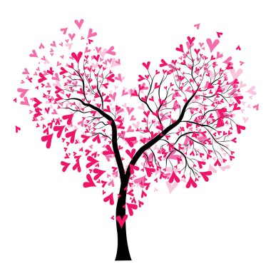 Valentine tree clipart