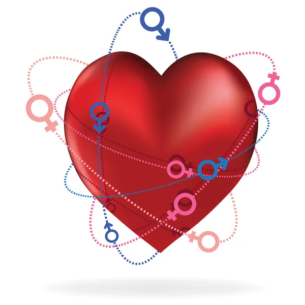 Serce valentine — Wektor stockowy