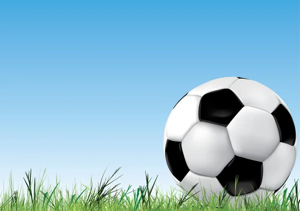 Fondo de fútbol con pelota — Vector de stock