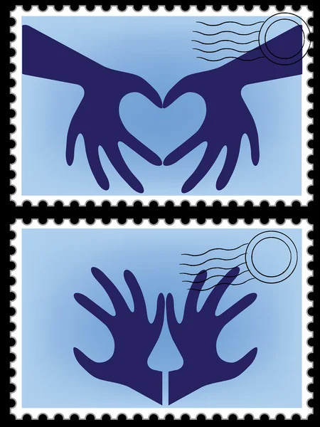 Vecteur de timbres-poste — Image vectorielle