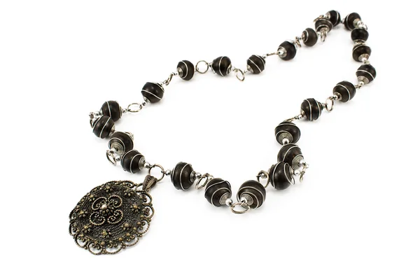 Black metal necklace — Stock Photo, Image