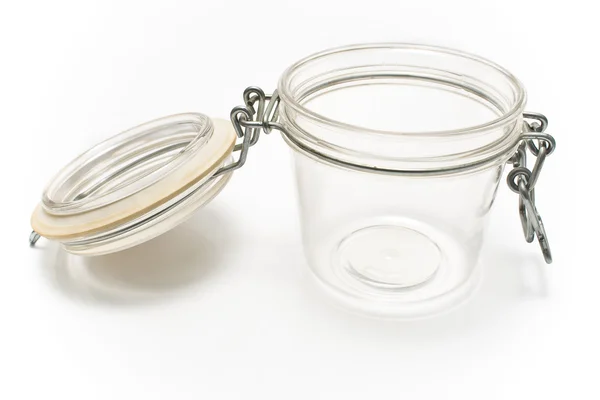 Glass jar with lid — Stock Photo, Image