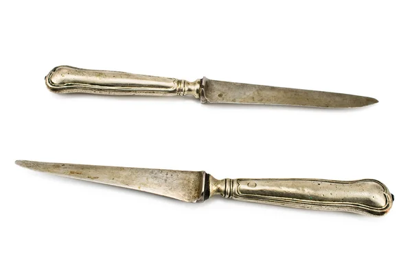 Två vintage tabell knivar — Stockfoto