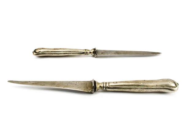 Due coltelli da tavola vintage — Foto Stock