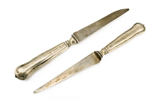 Duas facas de mesa vintage — Fotografia de Stock