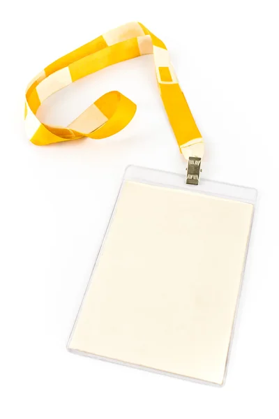 Etiqueta de tarjeta de identificación en blanco — Foto de Stock