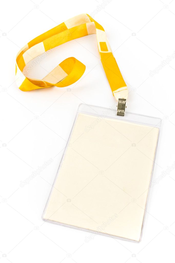Blank ID card tag