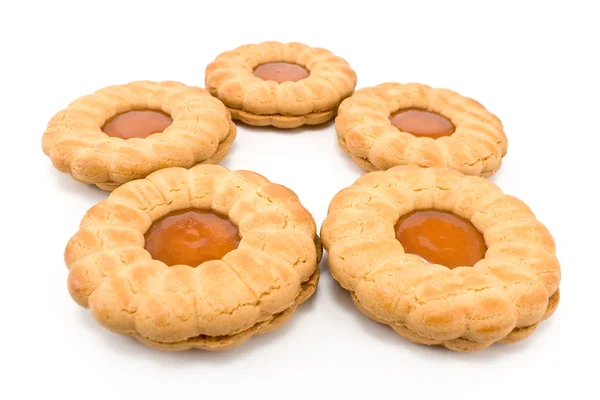 Печиво з абрикосовим джемом — стокове фото