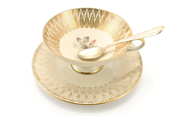 Старовинна порцелянова чашка чаю — стокове фото