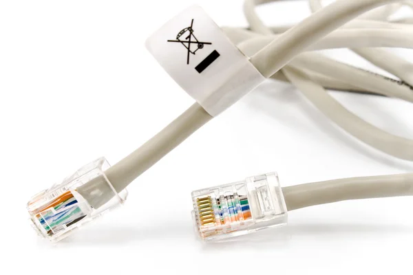 Netwerk lan kabel — Stockfoto