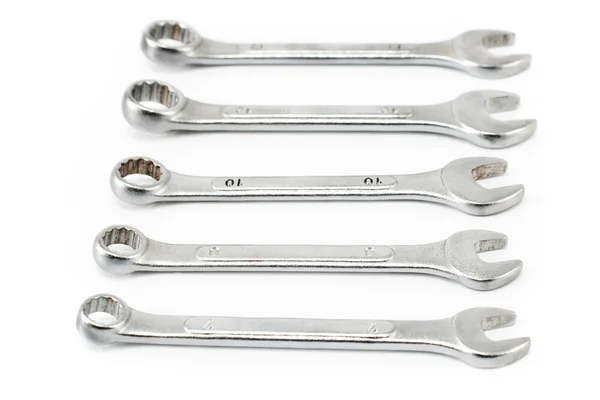 Silver spanners — Stock Photo, Image