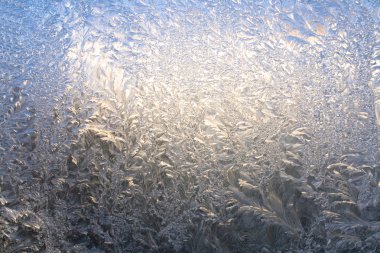 bir penceredeki kışın buz desen