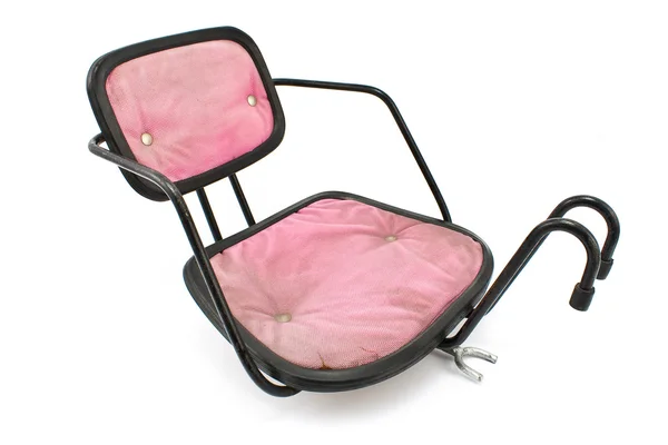 Розовый велосипедный стул для ребенка — стоковое фото