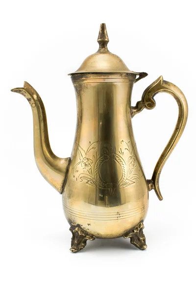 Античний срібло чайник — стокове фото