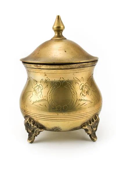 Antique silver sugar bowl — Stock Photo, Image