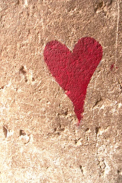 Graffiti coeur rouge — Photo