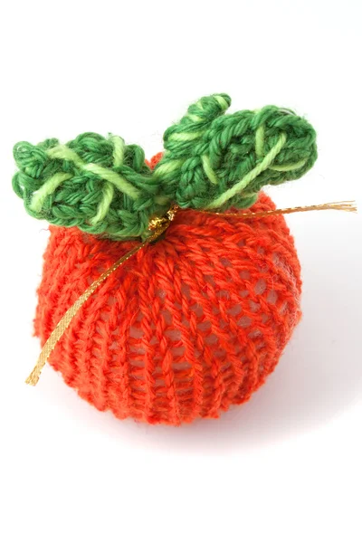 Knitted apple Stock Image