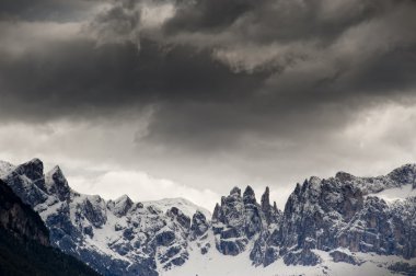 Cloudscape over the mountain range clipart