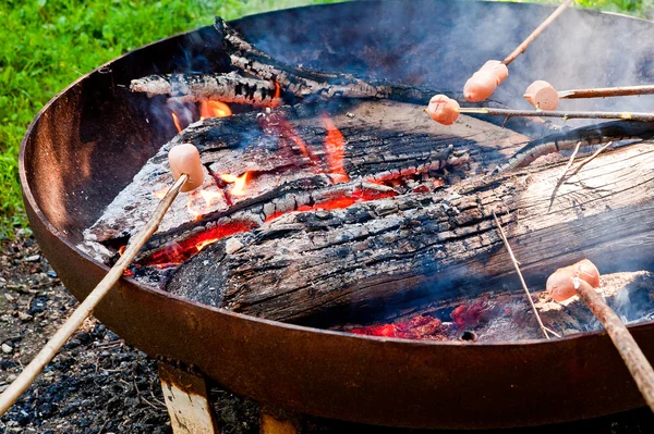 Gotowanie na ognisku — Zdjęcie stockowe