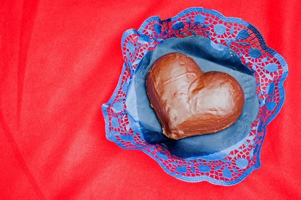 Alla hjärtans dag choklad tårta — Stockfoto