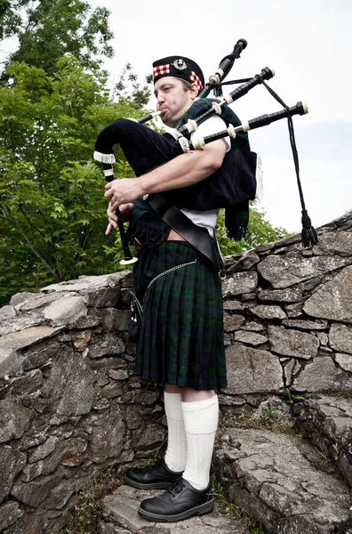 Scottish Bagpiper — Stock Photo, Image