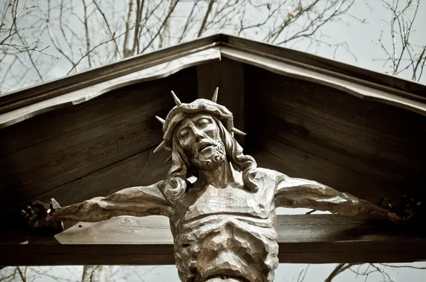 십자가에 걸린 그리스도 — 스톡 사진