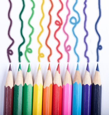 Colored pencils clipart