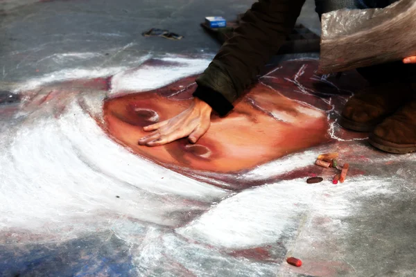 stock image Pavement artist