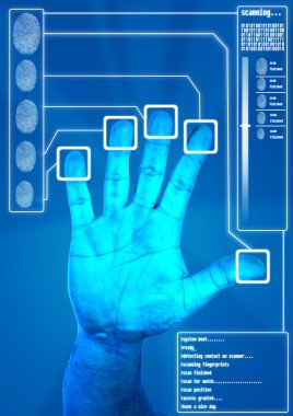 Fingerprint Scan clipart