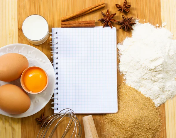 stock image Notebook for baking recipes